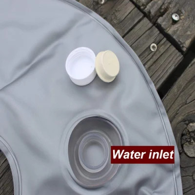 Base peso pieghevole con bandiera a ombrello in PVC con borsa ad acqua