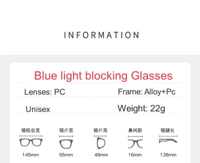 Nuovo poligonale di alta qualità Anti Blue Light telaio grande semplice Telaio per occhiali