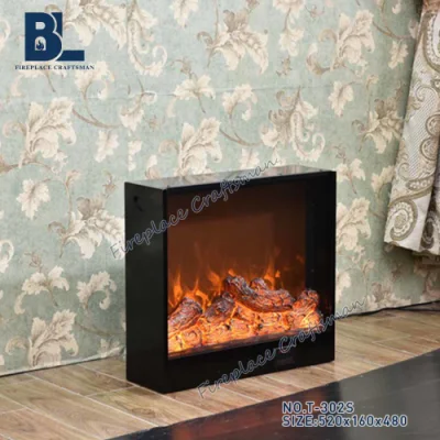 60&quot; moderna fiamma artificiale montaggio a parete camino elettrico inserto