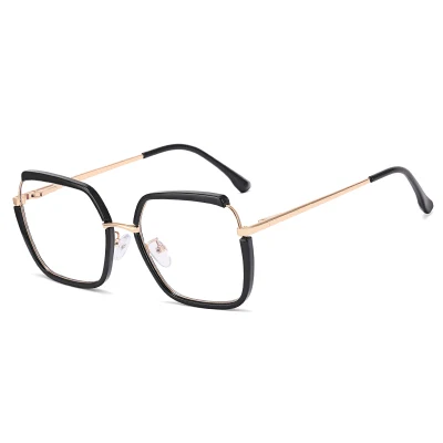 Stock pronto per il rettangolo nuovi arrivi Orange Fashion Square alta qualità Occhiali in stile INS Cornici ottiche TR90 trasparenti e blu chiaro per Donne