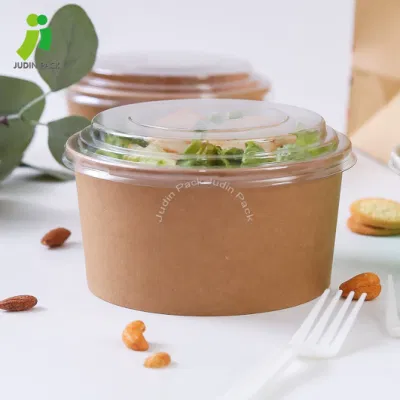 Fabbrica di fornitori cinesi Bowls di carta monouso di insalata per frutta di insalata