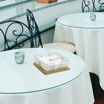 Prezzo di fabbrica nuovo Portabovagliolo cocktail di bambù &amp; Portabovagliolo Fondo di legno