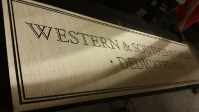 Produttore Custom School decorativo Ottone placca incisa metallo