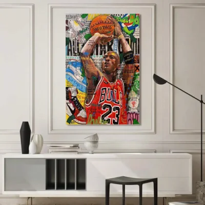Fabbrica all&prime;ingrosso Pop Man King tela decorativa dipinti ad acquerello parete Arte