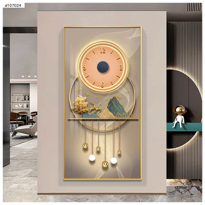 Orologio da parete in cristallo di lusso e orologio da pittura per Arredamento domestico