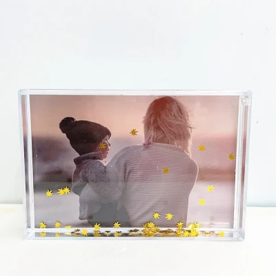 Liquid Photo Frame 4X6 acrilico Photo Frame con acqua e. Glitter