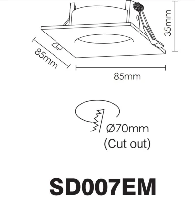 Cornice per finiture quadrate da incasso GU10 MR16 G5.3 per faretto a LED Luce spot
