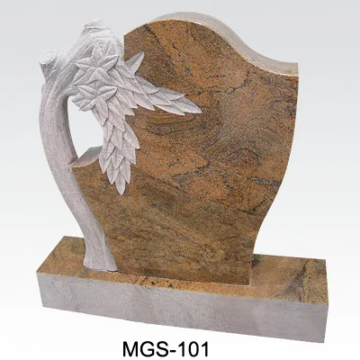 Pietra naturale Grigio granito Monumento personalizzato pietra di testa di Gravestone Tombstone