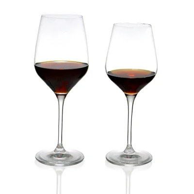 15 Oz Ristorante bicchieri da vino Cristallo bicchieri da vino soffiato a mano Senza stelo trasparente