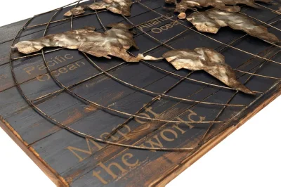 Vancy Arts originale artigianale Commercio all&prime;ingrosso metallo Arte Wall Oro Outdoor Metal World Map Wall Art Home decor