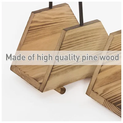 Portadocasparnolino in legno naturale e durevole con tissue in metallo Rack organizer