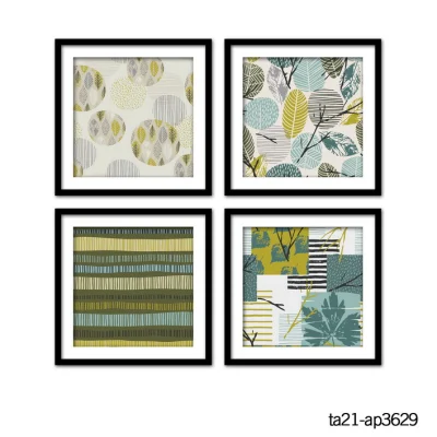 4 Pack Abstract cornice nera Cornici collage decorazione parete Arte per decorazione domestica