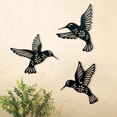 Decorazione Hanging Hummingbird metallo Wall Art Homedecor per soggiorno