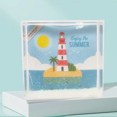  Originale liquido glitter cornice fotografica quadrato grande 4*4 pollici agitare Telaio
