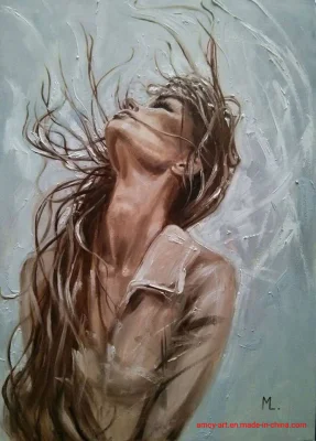 Pittura a olio di tela di tela di arte moderna della parete fatta a mano stampe di tela
