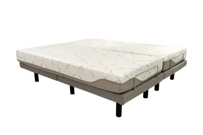 Struttura regolabile per letto con massaggio Konfurt e ricarica USB con luce LED