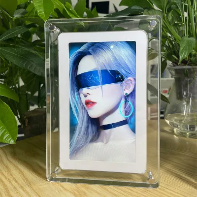 Libro Wedding Design all&prime;ingrosso personalizzato 7 pollici Video LCD acrilico Cornice fotografica con display digitale