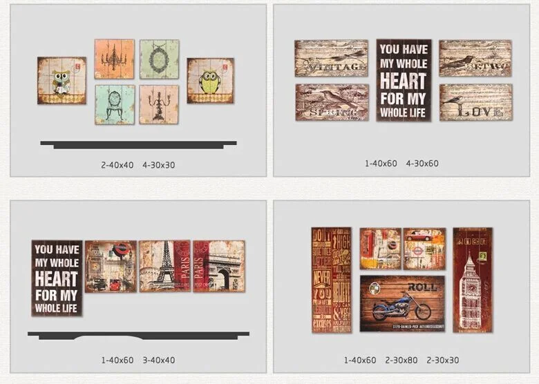 Professional Supplier Vintage Wording Wooden Decorations