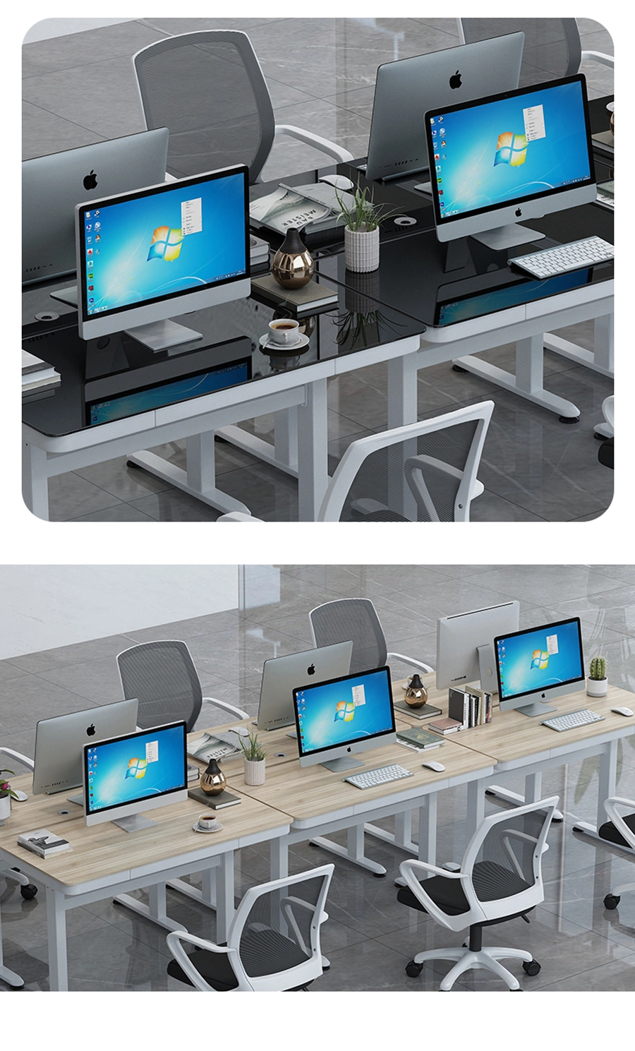 Height Adjustable Standing Office Desk Frame with Push Button Memory Controller