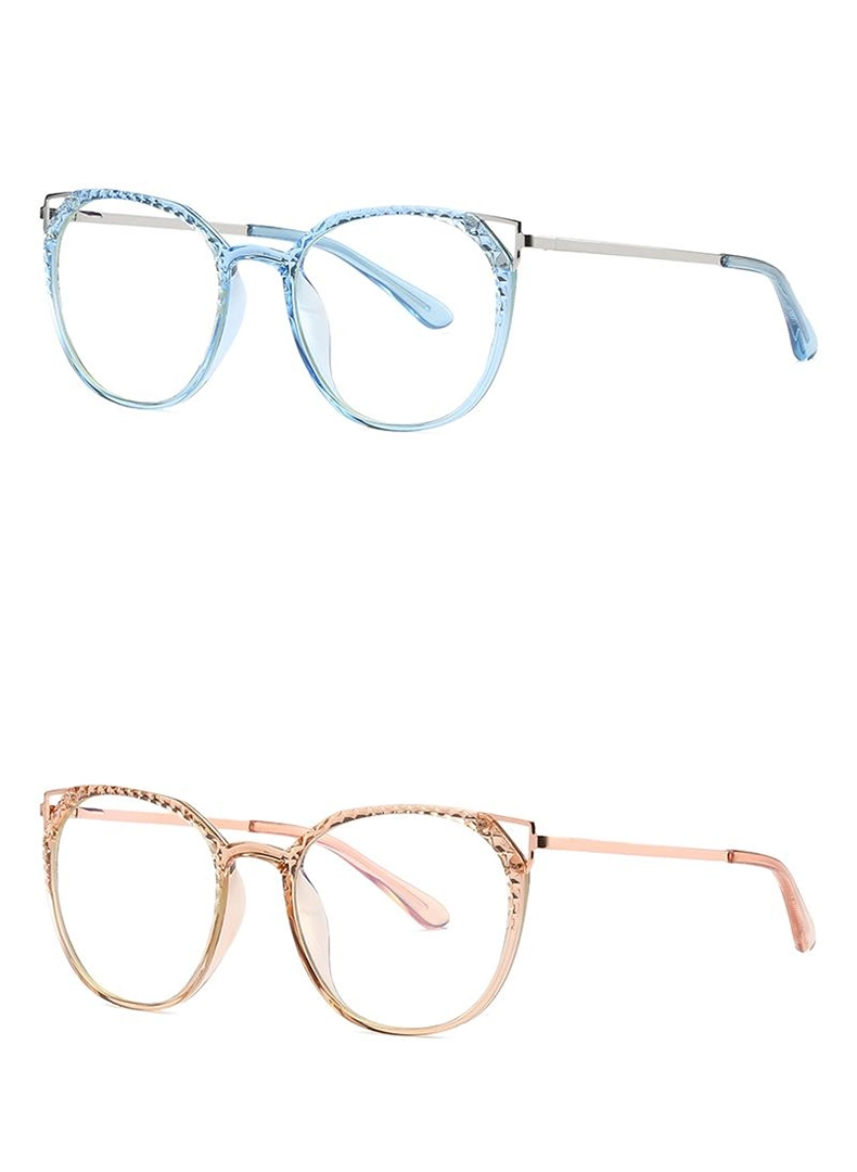 Durable Design Round Shape Frame with Cute Metal Tr90 Women Optical Glasses