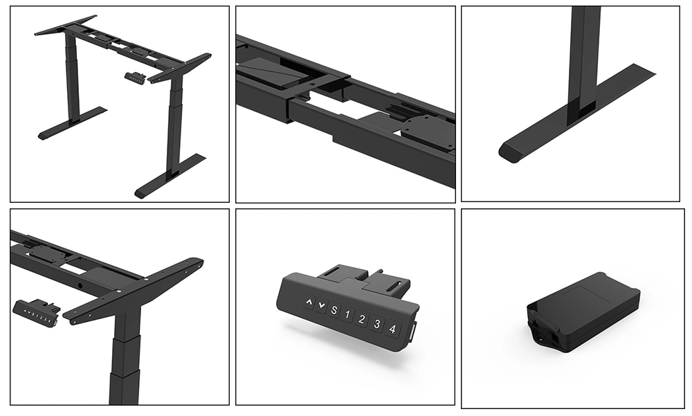 Office Table Supplier Electric 3 Segments Height Adjustable Standing Desk Workstation Smart Sit-to-Stand Desk Frame