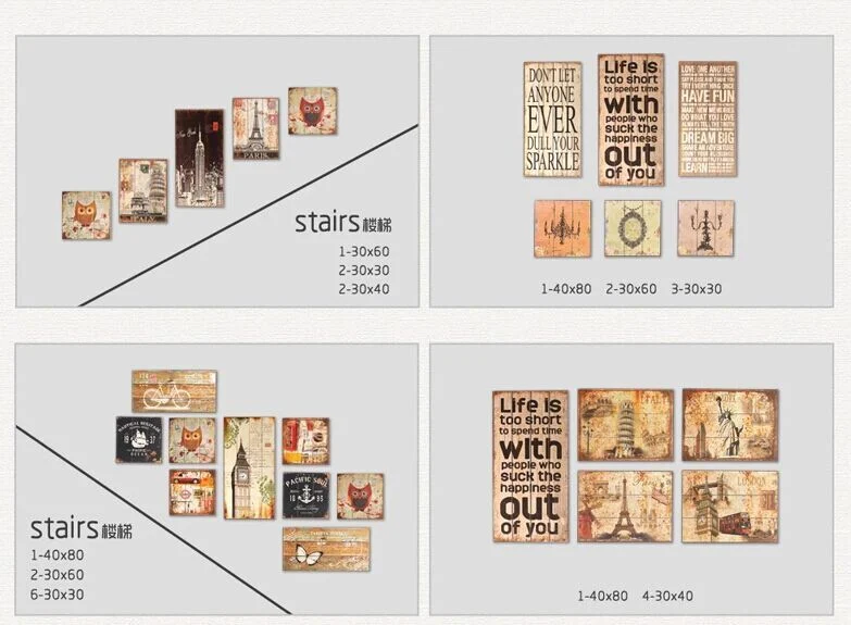 Professional Supplier Vintage Wording Wooden Decorations