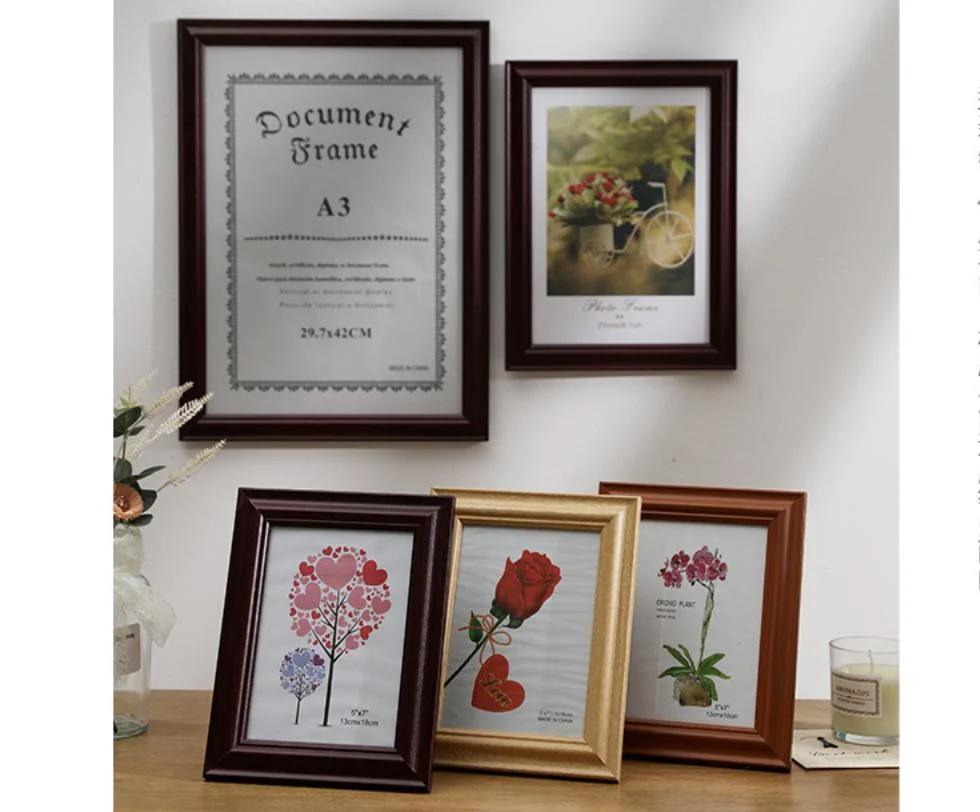 Manufacturers Custom American Vintage Photo Frame A3 A4 Certificate Diploma Frame Award Frame Resin Photo Frame