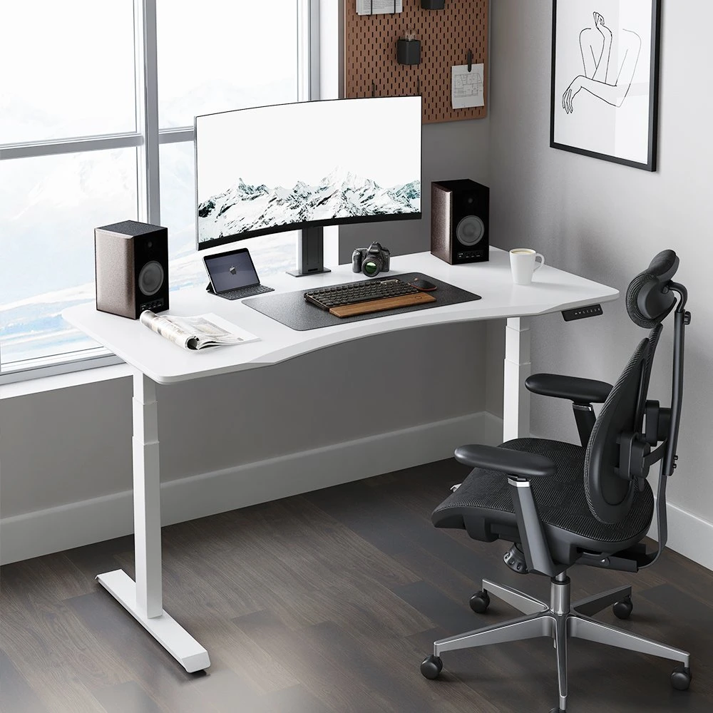 Office Table Supplier Electric 3 Segments Height Adjustable Standing Desk Workstation Smart Sit-to-Stand Desk Frame