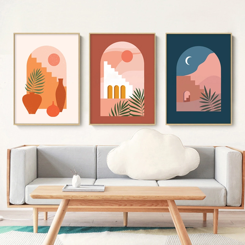 Modern Abstract Poster Decoration Canvas 3 Piece Panel Frame Wall Art