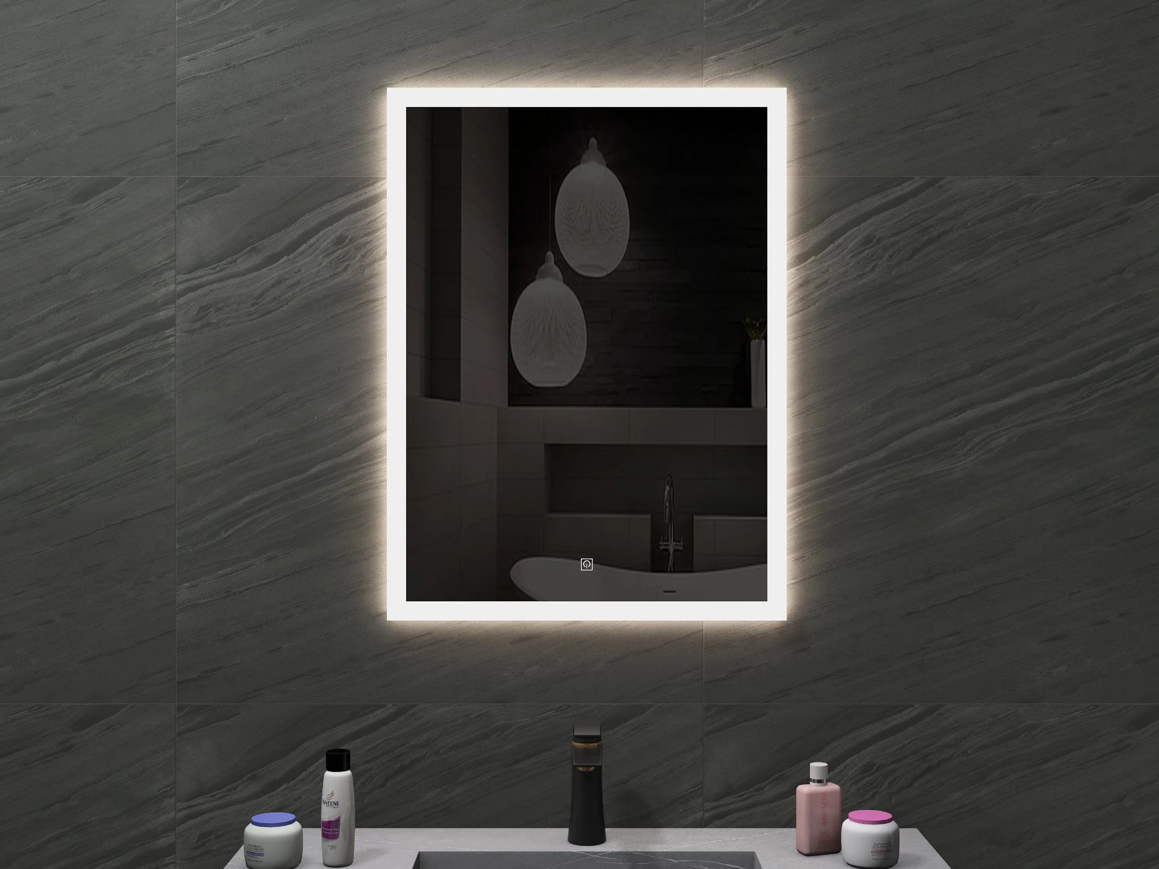 Home parete parete parete decorazione senza cornice specchio da bagno LED Specchio Smart Mirror