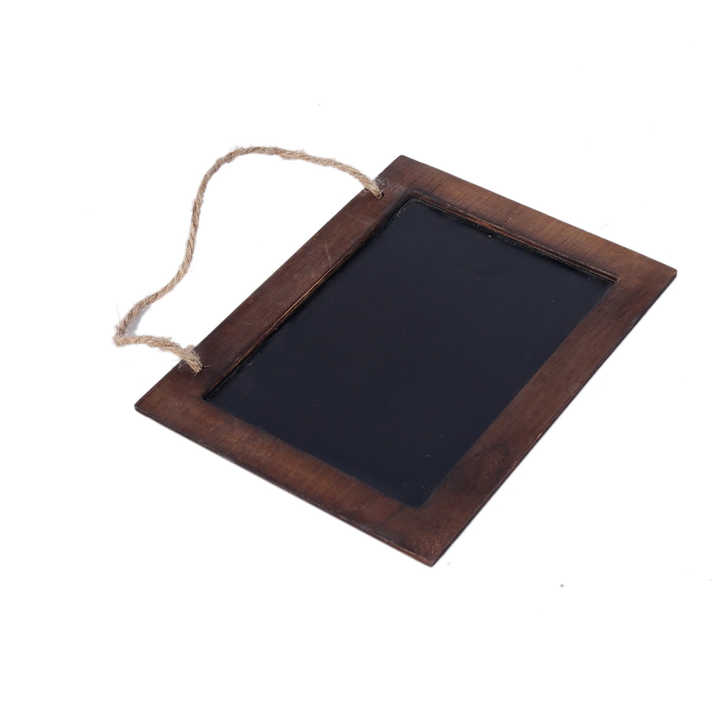 Hanging Rope Rustic Brown Wooden Blackboard Wooden Frame Sign