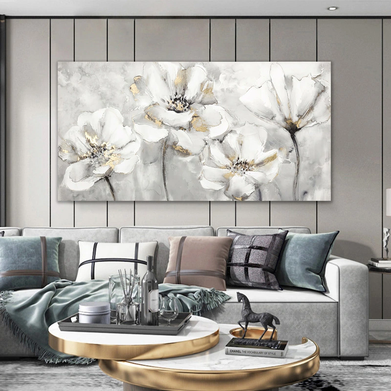 Drop Shipping Gold Wave Framed Canvas Print Modern Wall Art