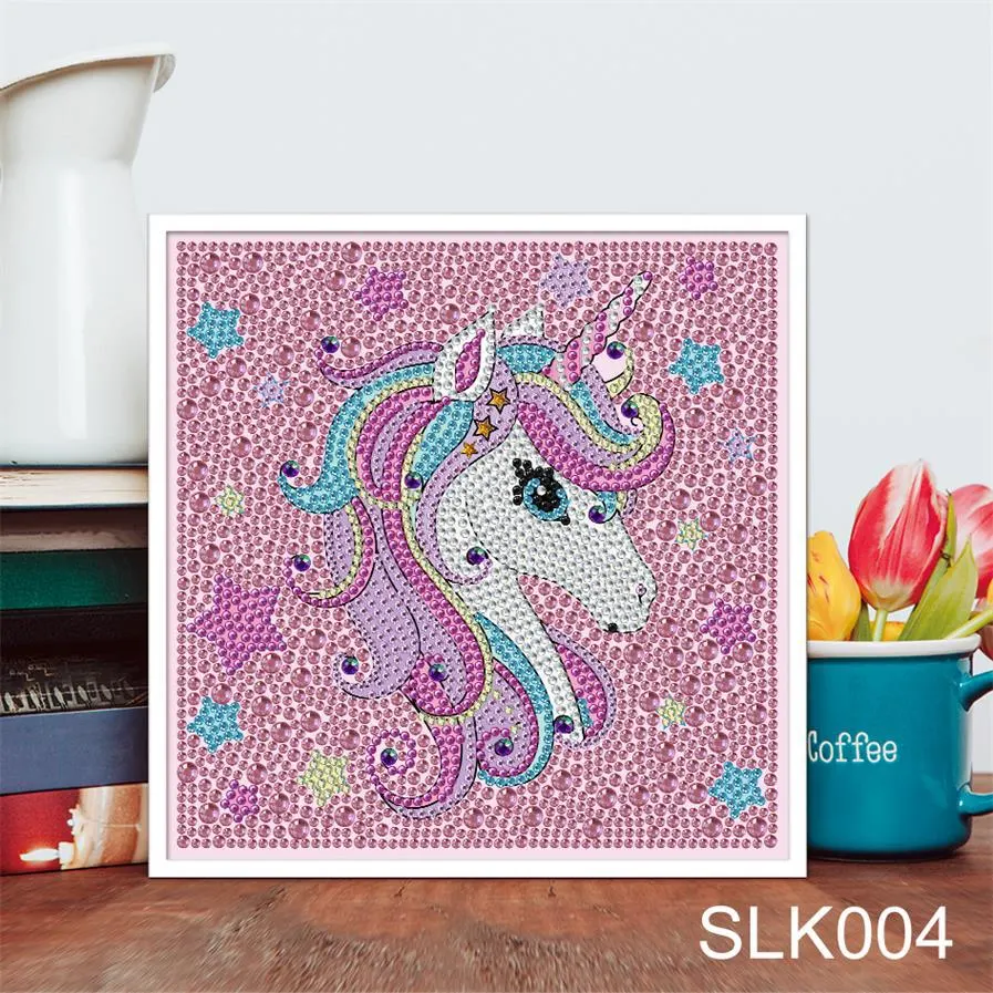 DIY Acrylic Rhinestone Kids Diamond Painting Frame Unicorn for Children