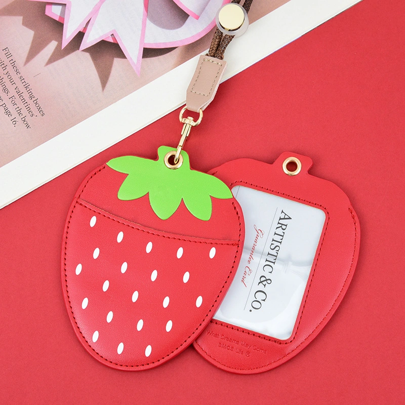 Cartoon Fruit Creative Personality PU Leather Student ID Card Holder