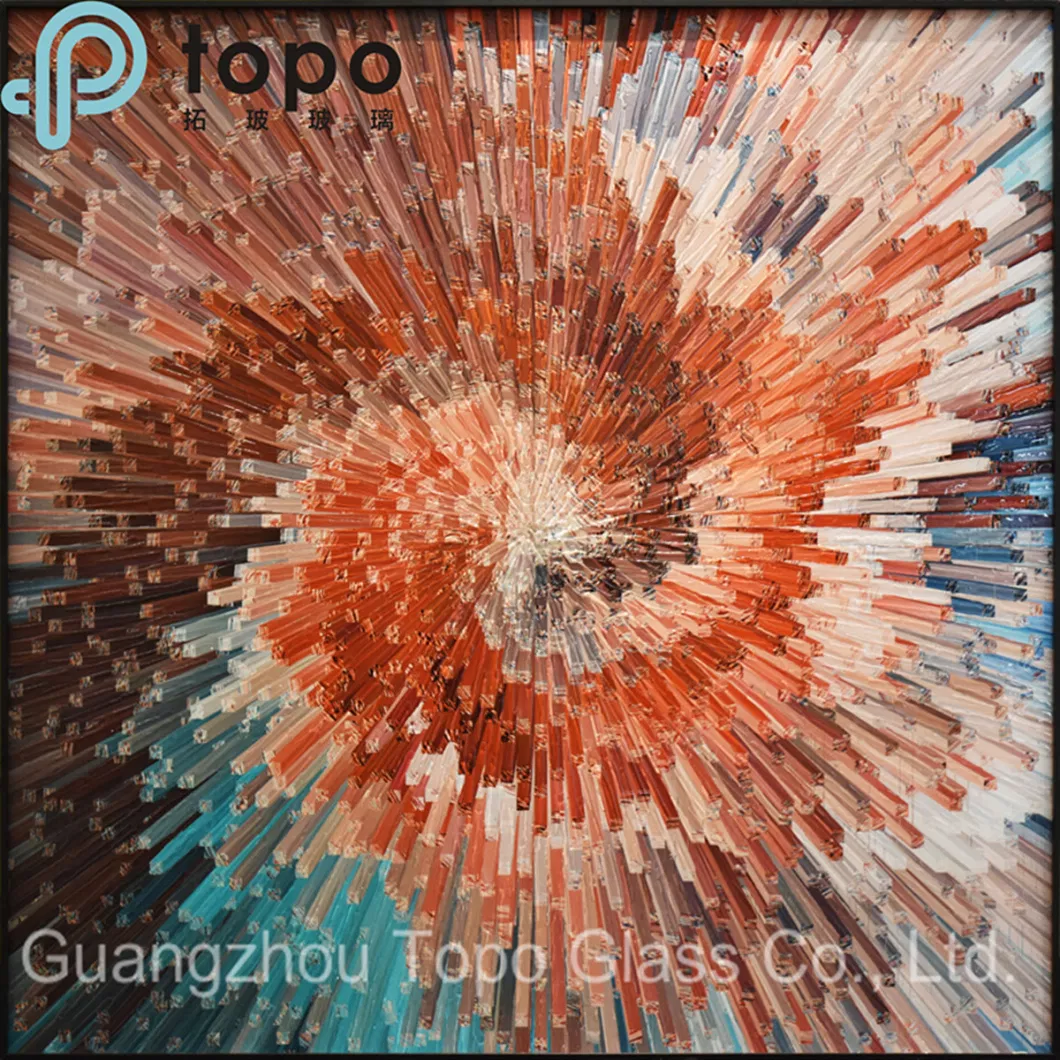 Chinese Toughened Geometric Glass-Painting in Guangzhou (MR-YB6-2021A)