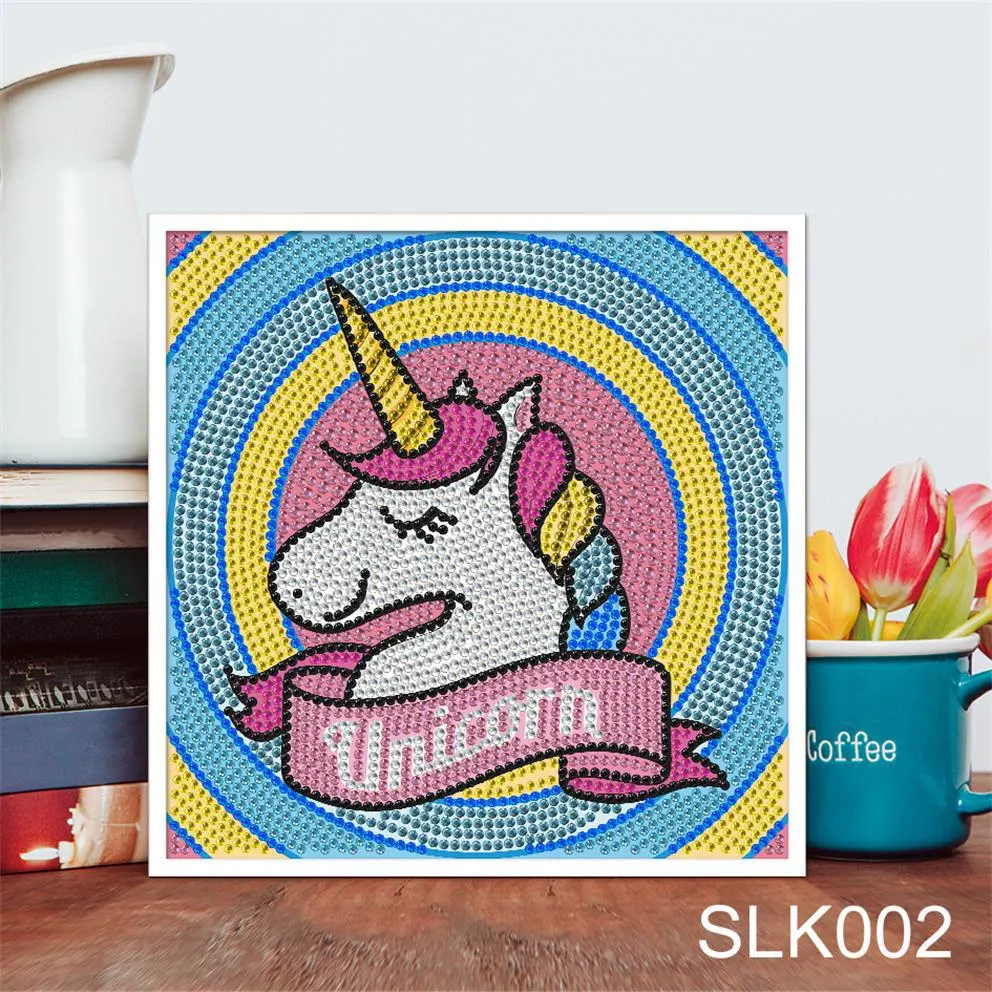 DIY Acrylic Rhinestone Kids Diamond Painting Frame Unicorn for Children