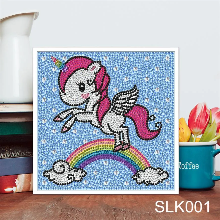 DIY Acrylic Rhinestone Kids Diamond Painting Frame Unicorn for Children