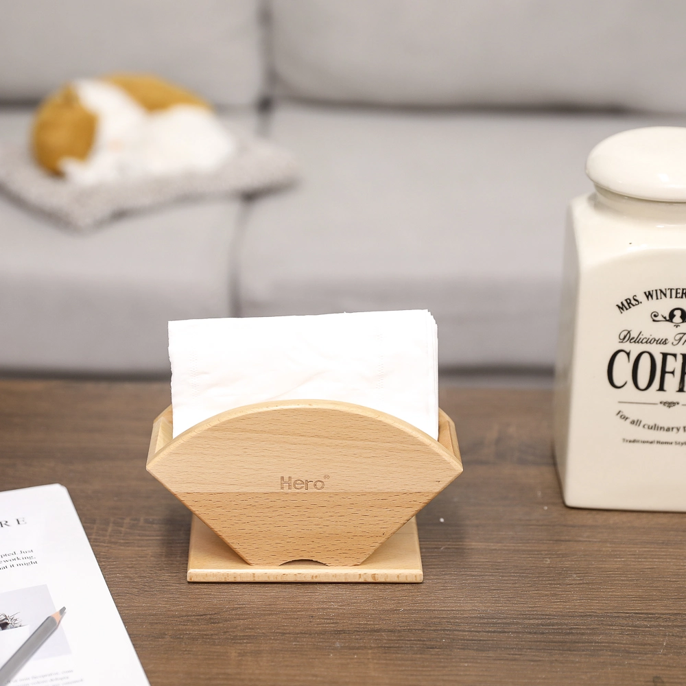 Natural Eco-Friendly High Quality Wooden Tissue Box Napkin Holder for Bathroom