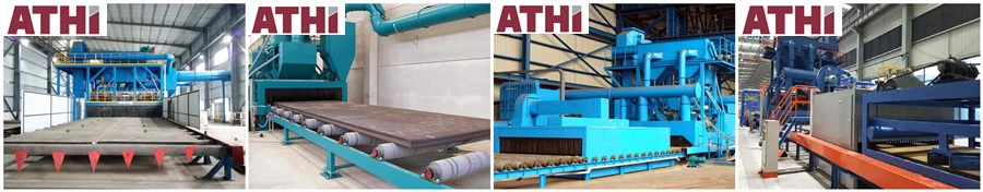 Complete Sand/Shot Blast Peening and Spray Painting Dry Preservation Line for Steel Plates and Steel Sheets Sections