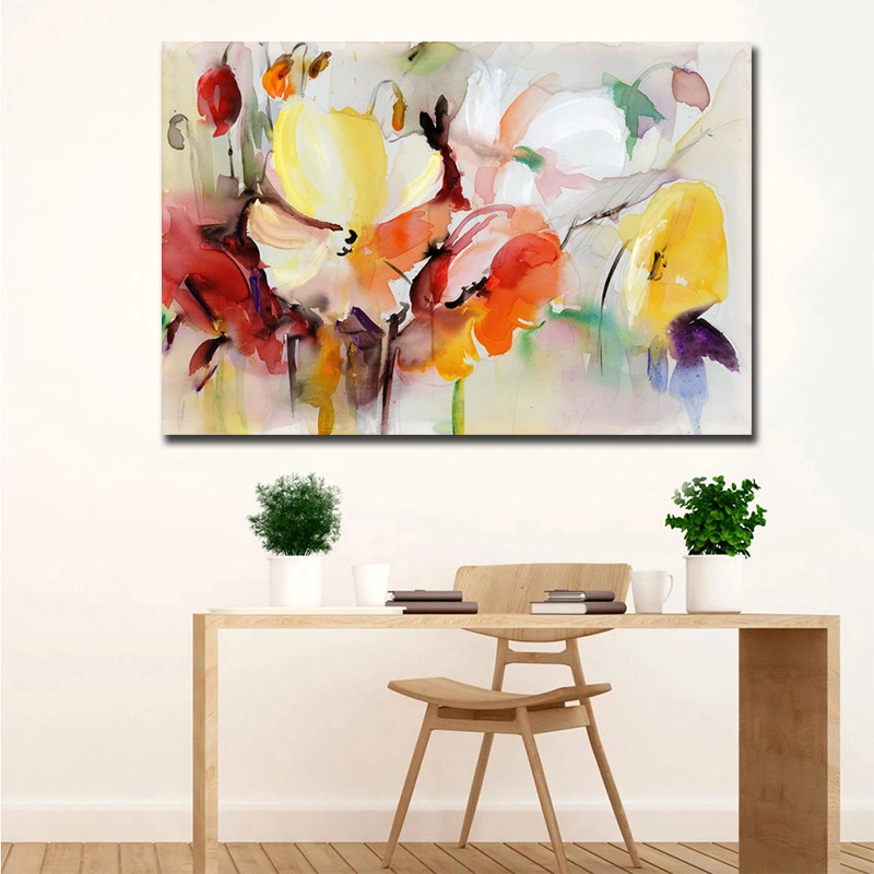 Wholesale Flower Oil Painting Large Canvas Photo Prints Wall Decor Art