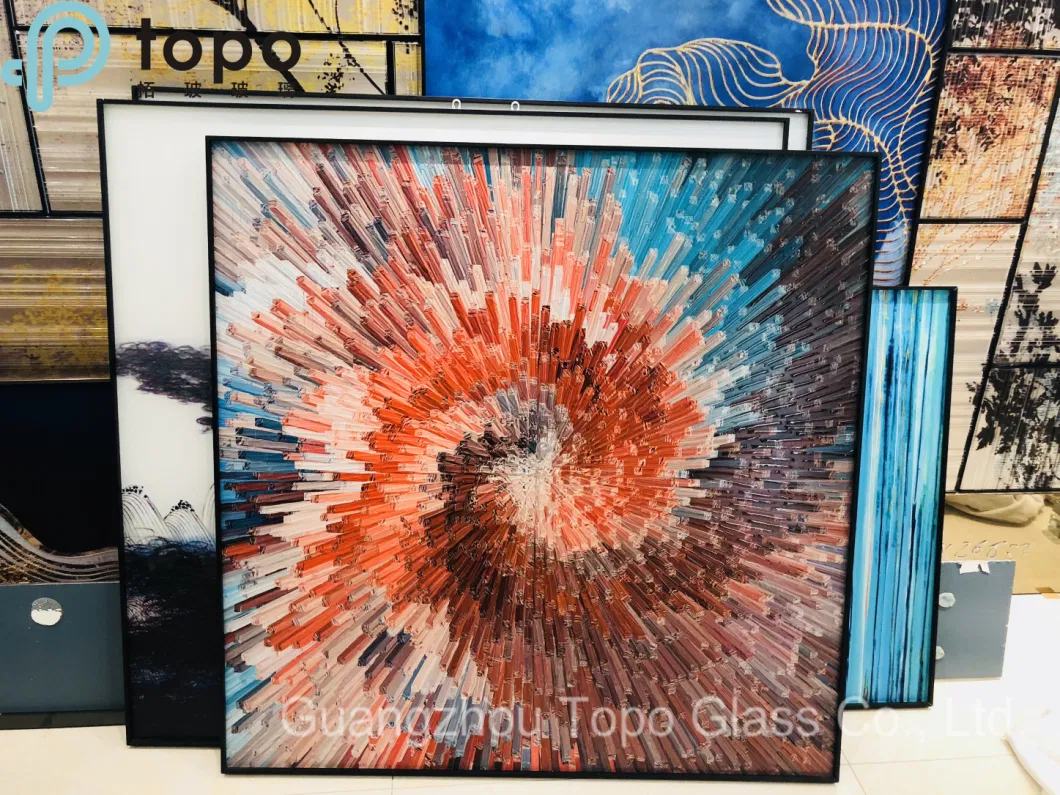 Chinese Toughened Geometric Glass-Painting in Guangzhou (MR-YB6-2021A)