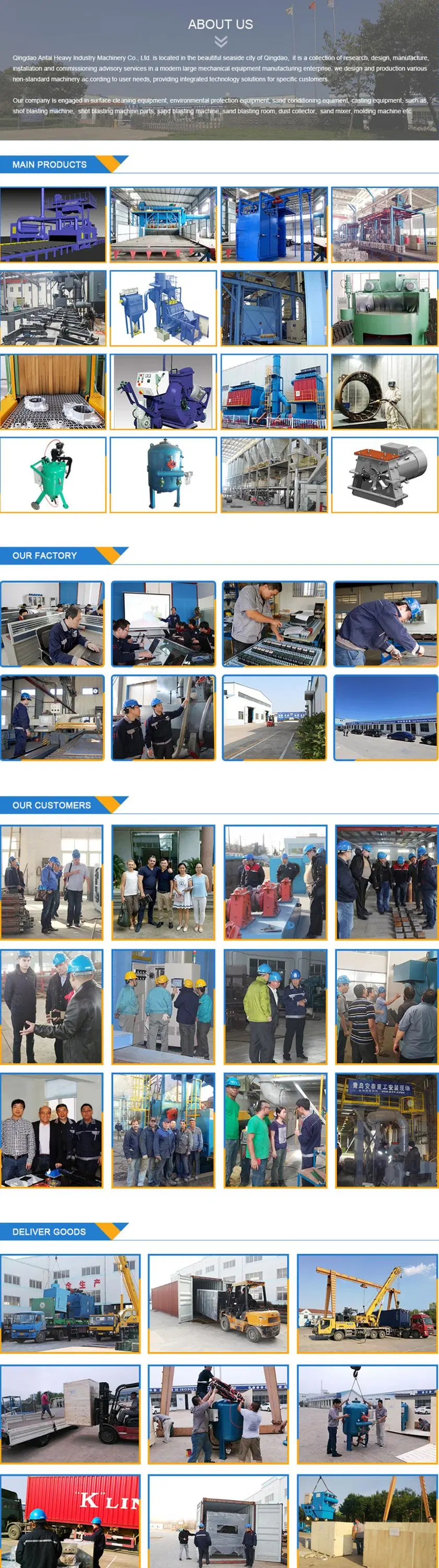 Complete Sand/Shot Blast Peening and Spray Painting Dry Preservation Line for Steel Plates and Steel Sheets Sections