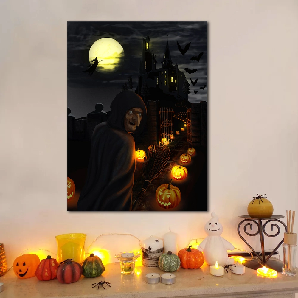 Halloween Decor Posters and Prints Skeleton Gallery Wall Art Human Organs Canvas Painting