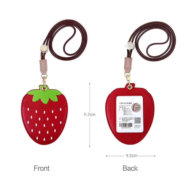 Cartoon Fruit Creative Personality PU Leather Student ID Card Holder