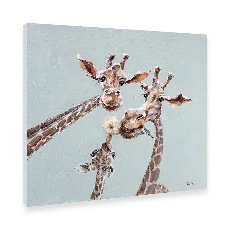 Canvas Wall Art Baby Giraffe Print Animals Wildlife Oil Painting