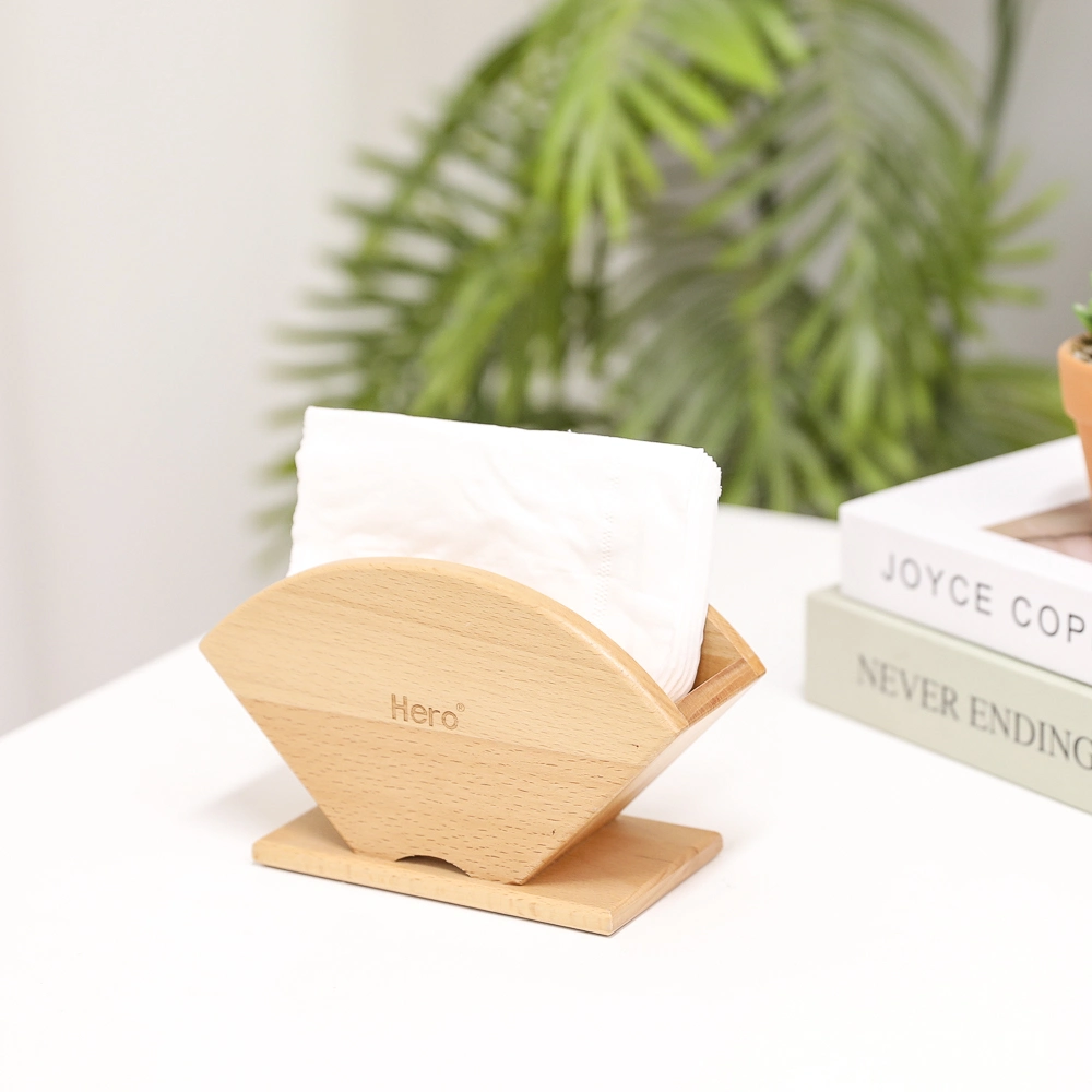 Natural Eco-Friendly High Quality Wooden Tissue Box Napkin Holder for Bathroom