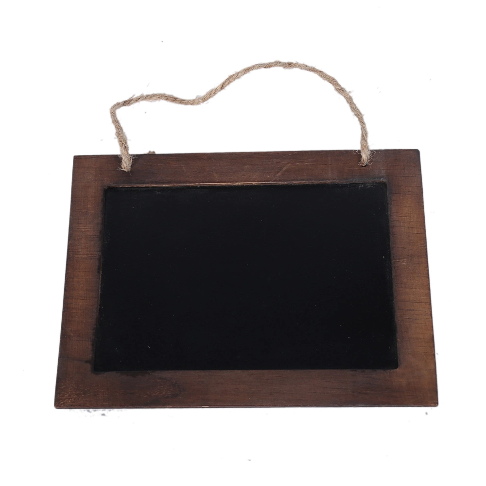 Hanging Rope Rustic Brown Wooden Blackboard Wooden Frame Sign