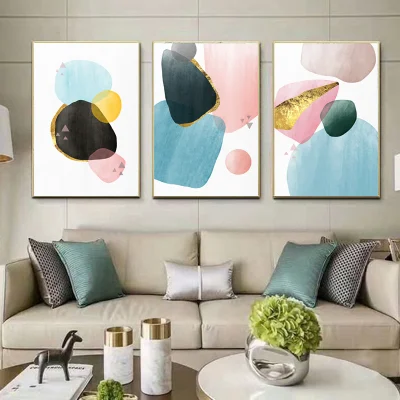  Custom Abstract Canvas Print Mural Nordic Canvas Prints Wall Art for Home/ Hotel Decor