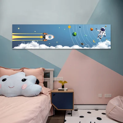 Kids Room Decor Cute Animal Colorful Picture Frames Hot Sale Children Baby Nursery Wall Art Poster with Frame
