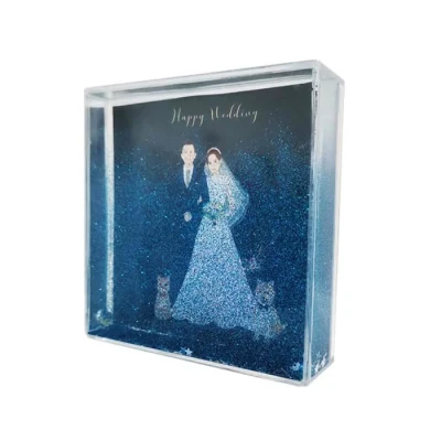  Glitter Water Frame Snow Globe Photo Frame Manufacturer